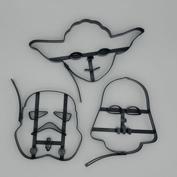 Star Wars Pancake Cookie Metal Molds Yoda, Darth Vader, Stormtrooper - Picture 1 of 4